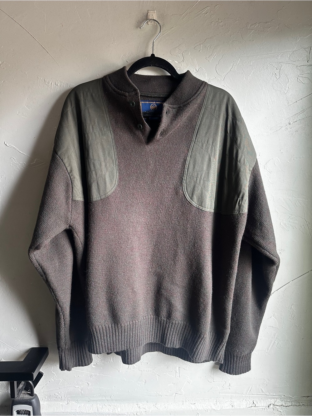 Beretta Wool Loden Sweater Hunting Pullover Gorpcore Heritage Outdoors Sz XL
